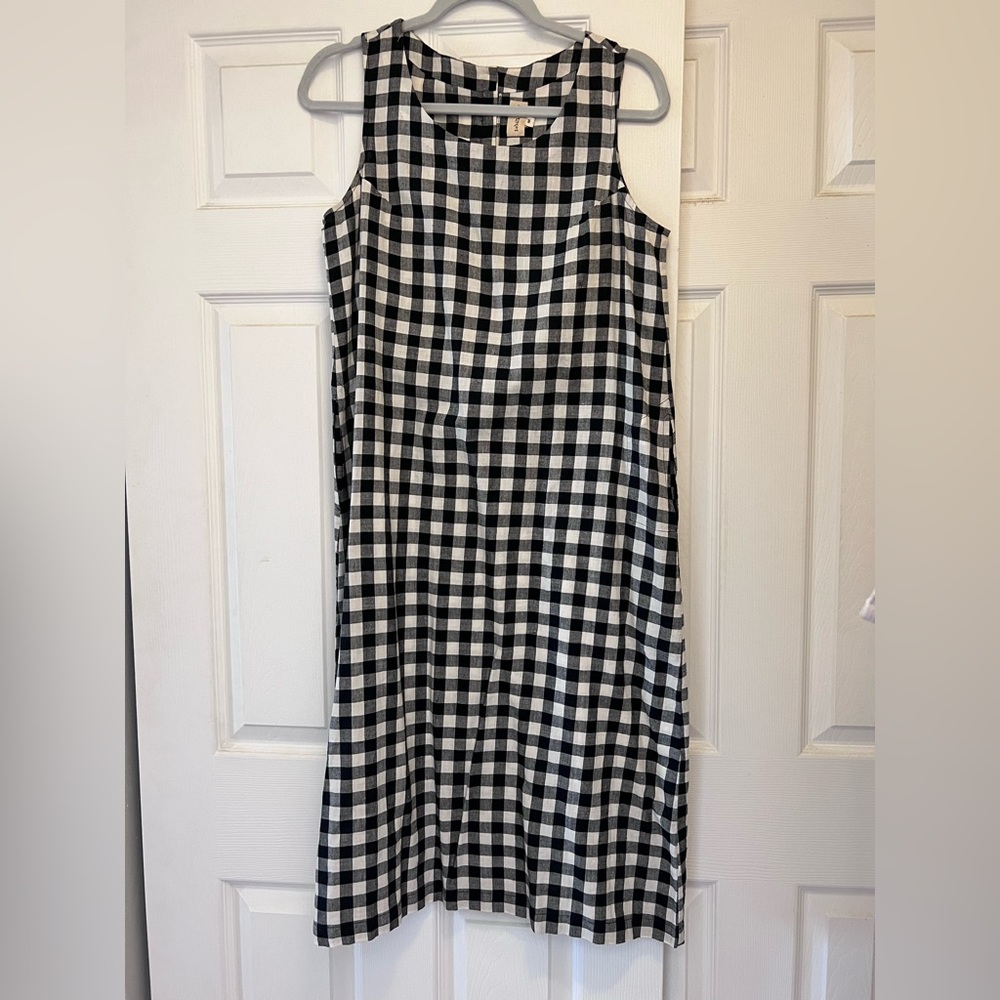 Soham Dave Buffalo Plaid Gingham Midi Shift Dress
